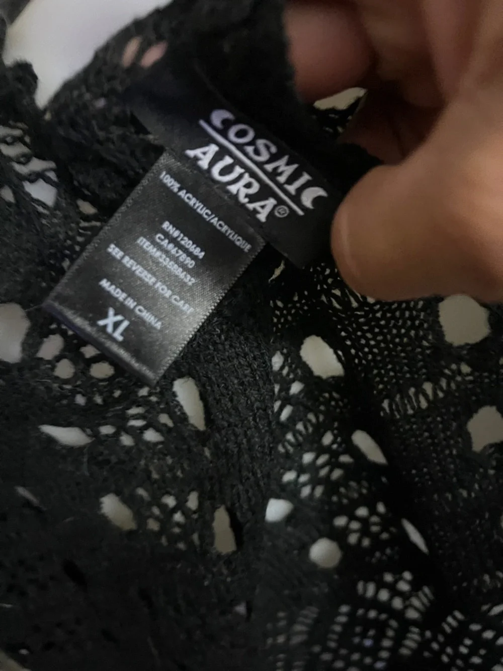 Goth Witchy Cosmic Aura Crop Shrug Bell Sleeve Top XL - Picture 6 of 6